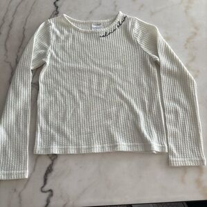 Calvin Klein Cream Textured Knit Top